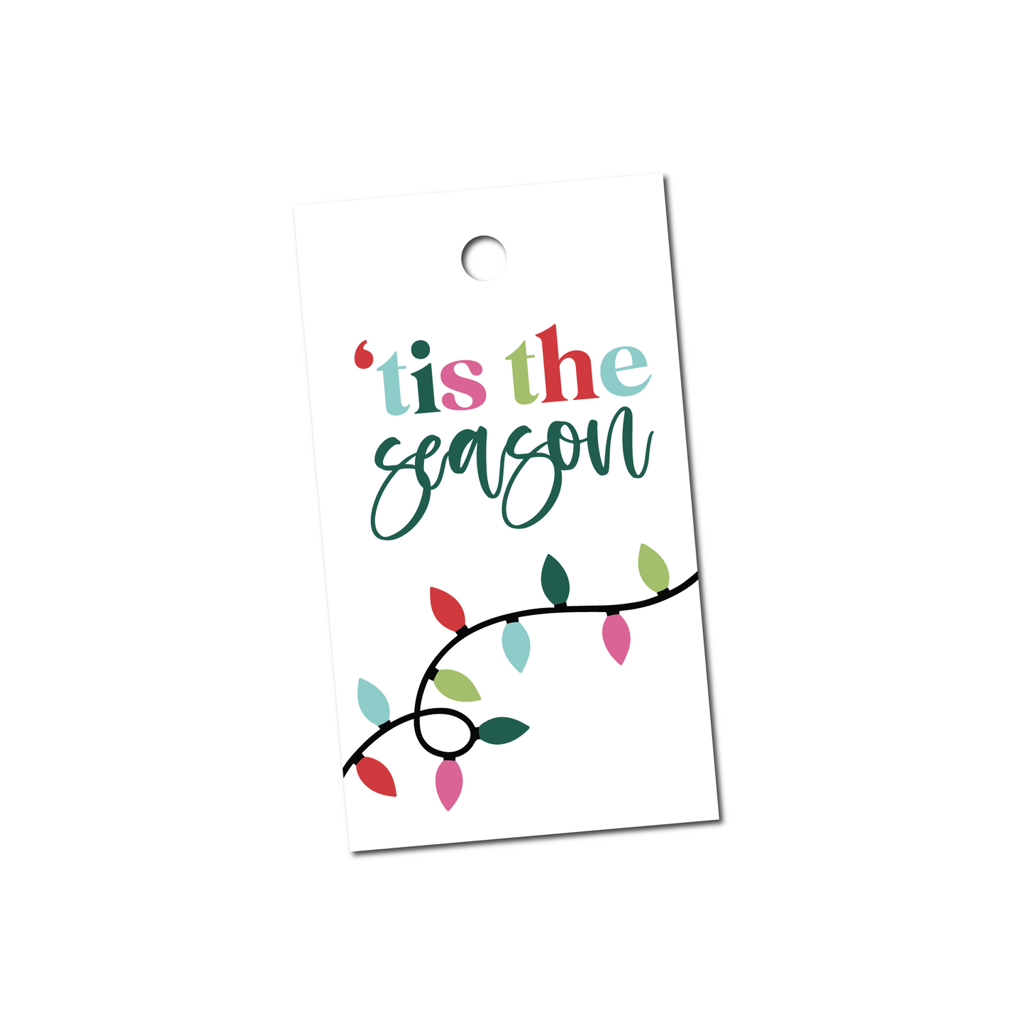 'Tis The Season Christmas Gift Tags - 2x3.5", Pack of 10