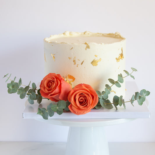 Floral Buttercream Wedding Cake 4