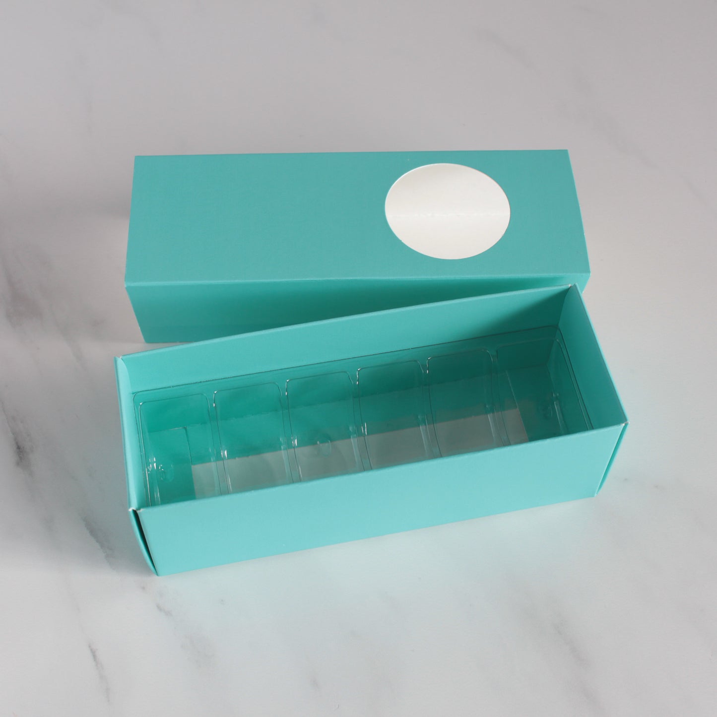 Macaron Box, Aqua - 6"